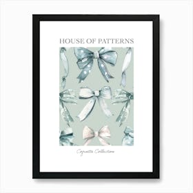 Pale Bows 1 Pattern Poster Art Print