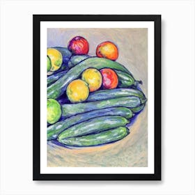 Cucumber Fauvist vegetable Art Print