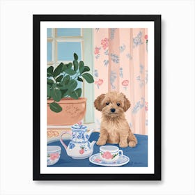 Animals Having Tea   Puppy Dog 0 Art Print