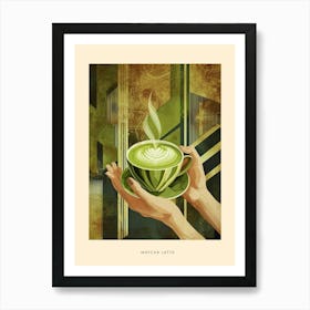 Matcha Latte Art Deco Poster 2 Art Print