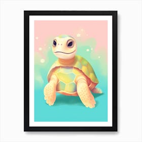 Dreamy Sea Turtle Digital Illustration 2 Art Print