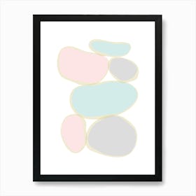 Pastel Stones One Art Print