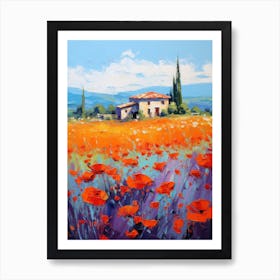 Poppies In Tuscany 1 Art Print