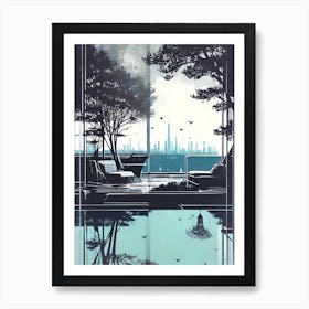 Futuristic Cityscape 3 Art Print