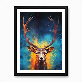 Deer Head Art Print