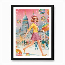 Fantasy Holidays In Italy Kitsch 1 Art Print