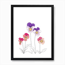 Violets Art Print