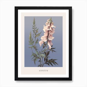 Floral Illustration Aconitum 1 Poster Art Print