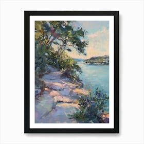 The Oasis On Lake Travis Austin Texas Oil Painting 1 Art Print