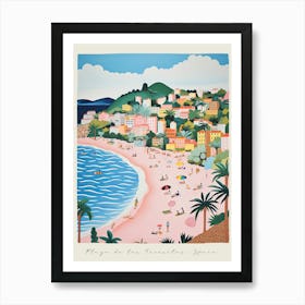 Poster Of Playa De Las Teresitas, Tenerife, Spain, Matisse And Rousseau Style 4 Art Print