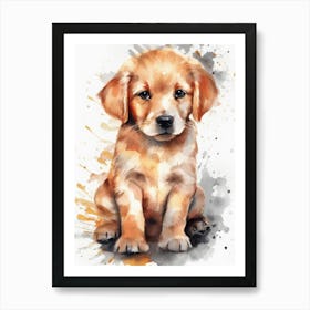 Golden Retriever Puppy Art Print