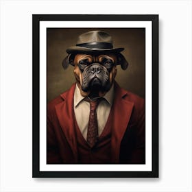 Gangster Dog Bullmastiff 2 Art Print