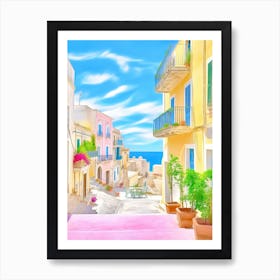 Otranto, Italy Colourful View 3 Art Print