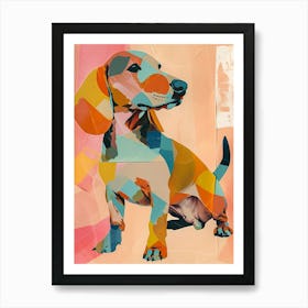 Kitsch Dachshund Collage 2 Art Print