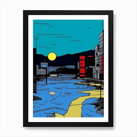 Minimal Design Style Of Tokyo, Japan 2 Art Print