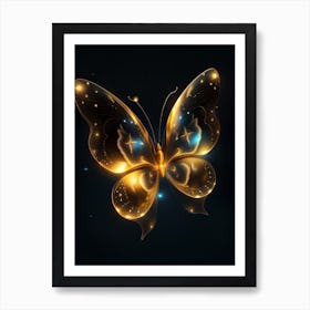 Golden Butterfly 56 Art Print