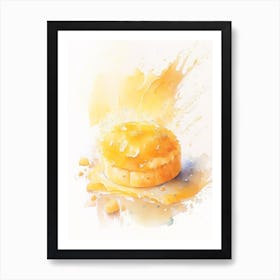 Cheddar Biscuit Bakery Product Storybook Watercolour Flower Art Print