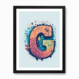 Colorful Letter G Illustration 48 Poster