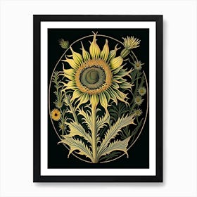 Compass Plant Wildflower Vintage Botanical 2 Art Print