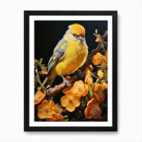 Bird On A Branch Art Print