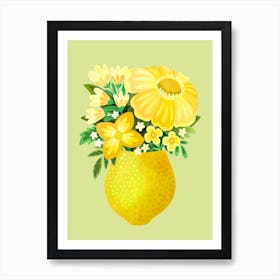Lemon Vase Art Print