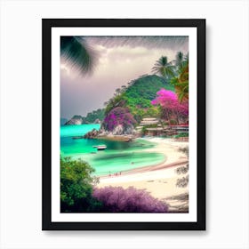 Phuket Thailand Soft Colours Tropical Destination Art Print