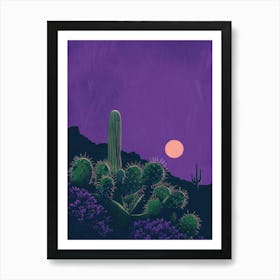 Cactus In The Desert 1 Art Print