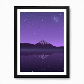 Mountain At Night Art Print