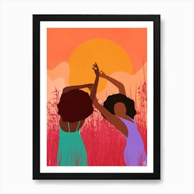 Black Woman art(Summer) Art Print