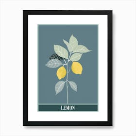 Lemon Tree Flat Illustration 5 Poster Art Print