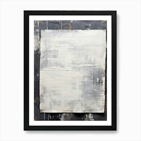 A Sheet Of Retro Style Old Fashioned Cardboard Textured Saturated In The Monochrome Grey Shades O (2) Art Print