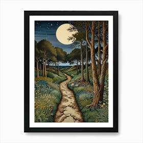 william morris Path To The Moon 1 Art Print