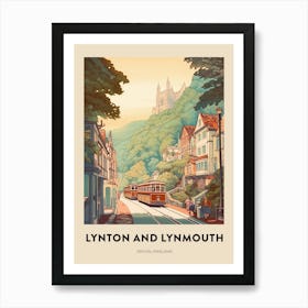 Devon Vintage Travel Poster Lynton And Lynmouth 4 Art Print