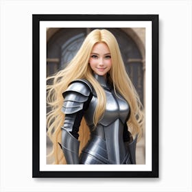 Beautiful Woman In Armor 1 Art Print