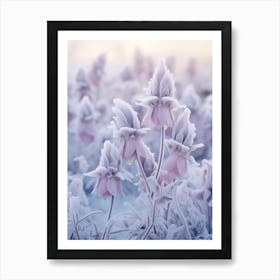 Frosty Botanical Aconitum 1 Art Print