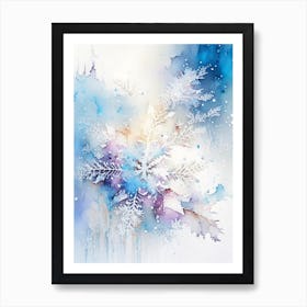 Frozen, Snowflakes, Storybook Watercolours 2 Art Print