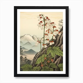 Yukiyanagi Snowdrop Japanese Botanical Illustration Art Print