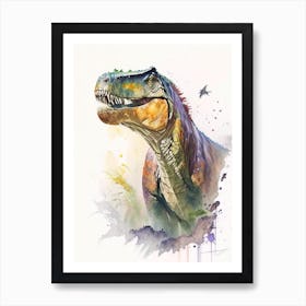 Tyrannosaurus Rex Watercolour Dinosaur Art Print
