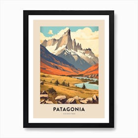 Patagonia 1 Vintage Hiking Travel Poster Art Print