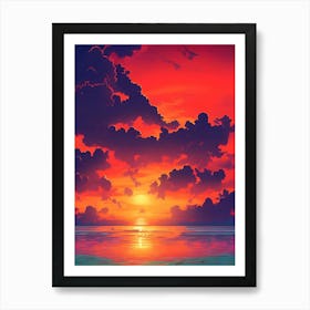 Sunset Hd Wallpaper Art Print