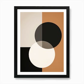Black And White Darmstadt Geometric Dance Art Print