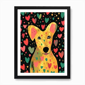 Dog Heart Line And Shape 1 Art Print