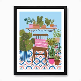 Garden Boho Patio Botanical Art Print Art Print