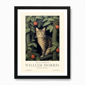 William Morris London Exhibition Poster Cat Tree Art Print