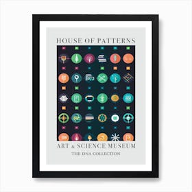 Dna Art Abstract Illustration 9 House Of Patterns Art Print