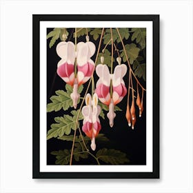 Flower Illustration Bleeding Heart Flower 3 Art Print