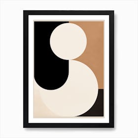 Mid-Century Dreamscape: Beige Reverie Art Print