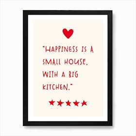 Happy Kitchen Typography Art Print