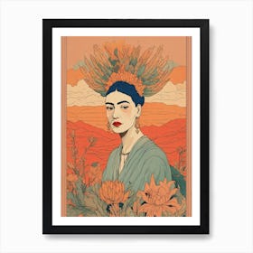 Frida Kahlo Boho Affiche