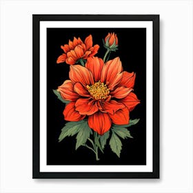 Dahlia Flower 9 Art Print